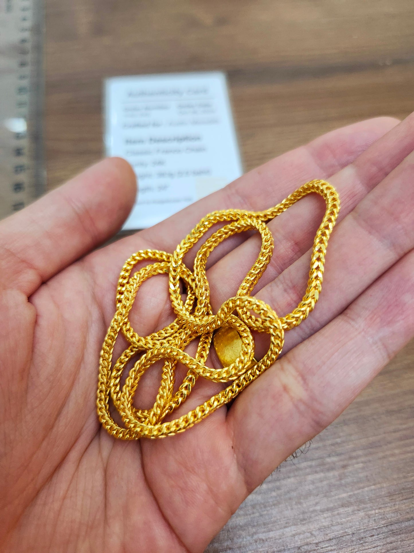 22.8g, 22", Classic Franco Chain, 24k Gold