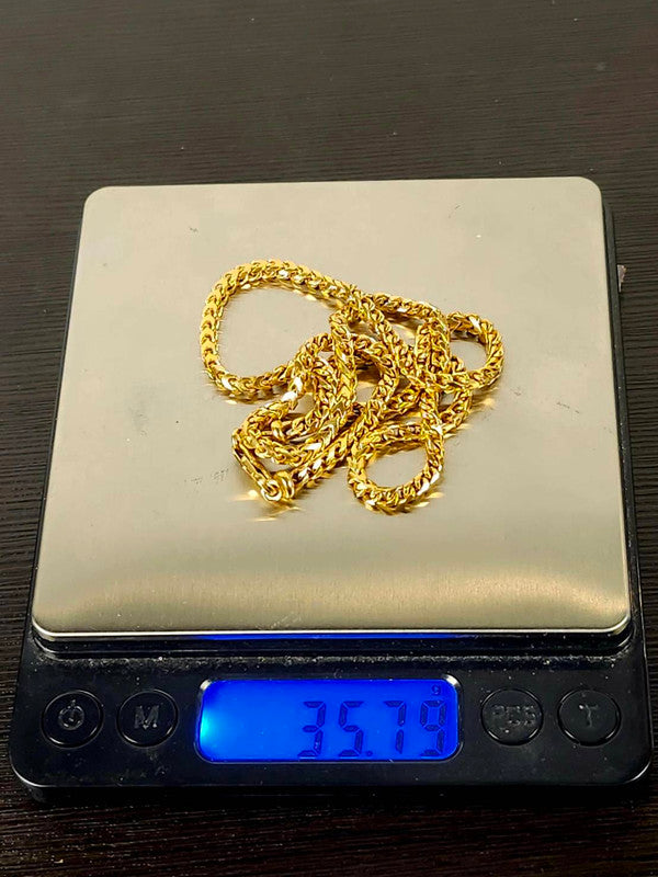 20", 35.8g, Jacoje Franco Chain, 22k Gold