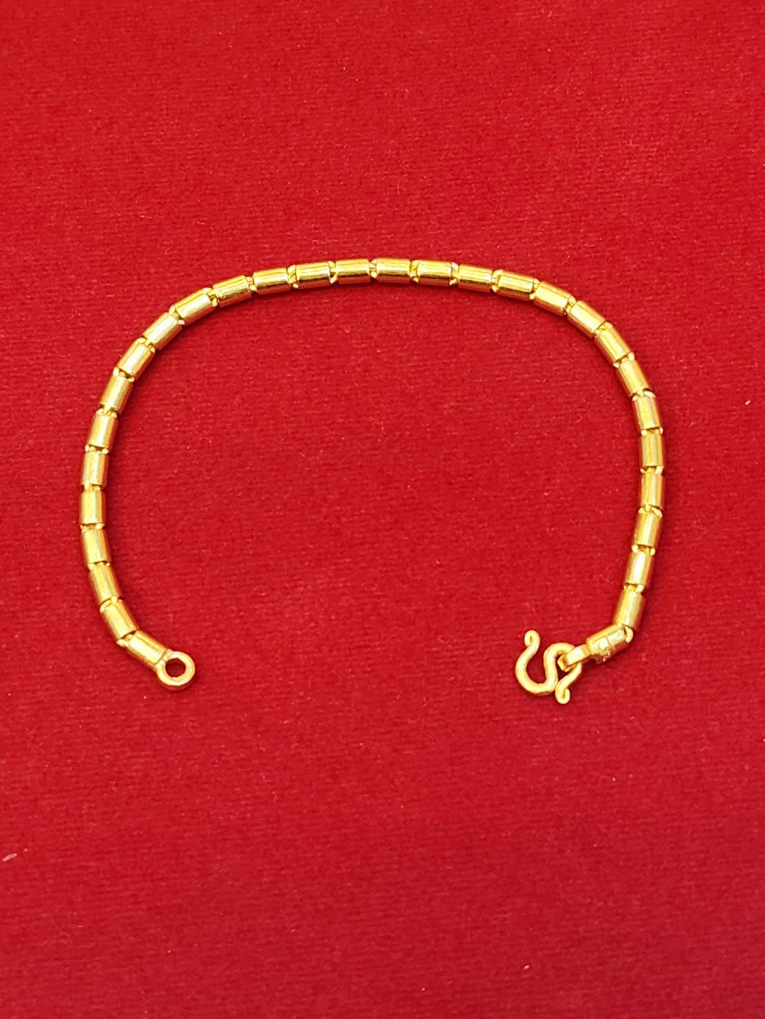 Barrel Bracelet, 24K Gold