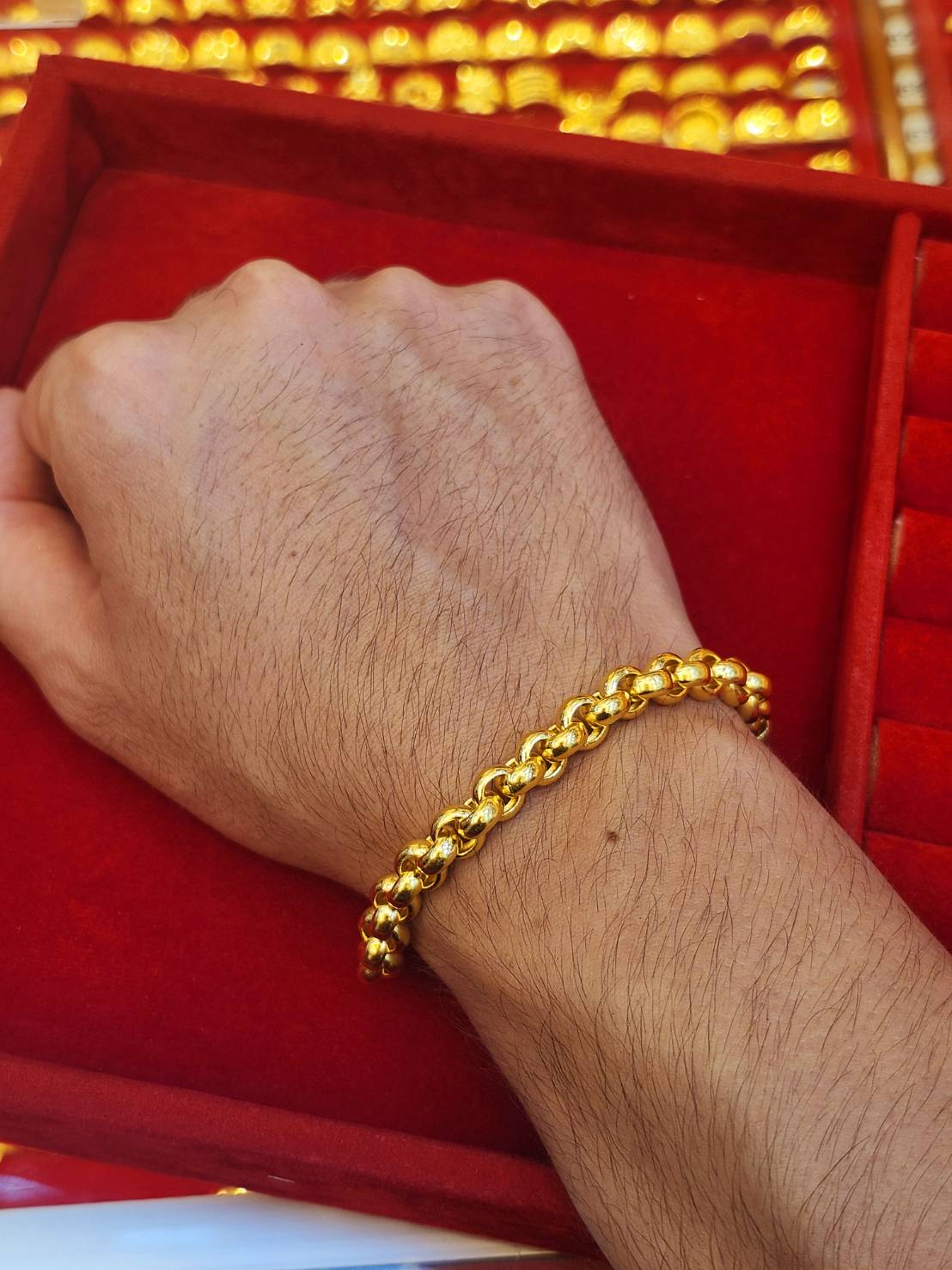 Rolo Bracelet, 24k Gold