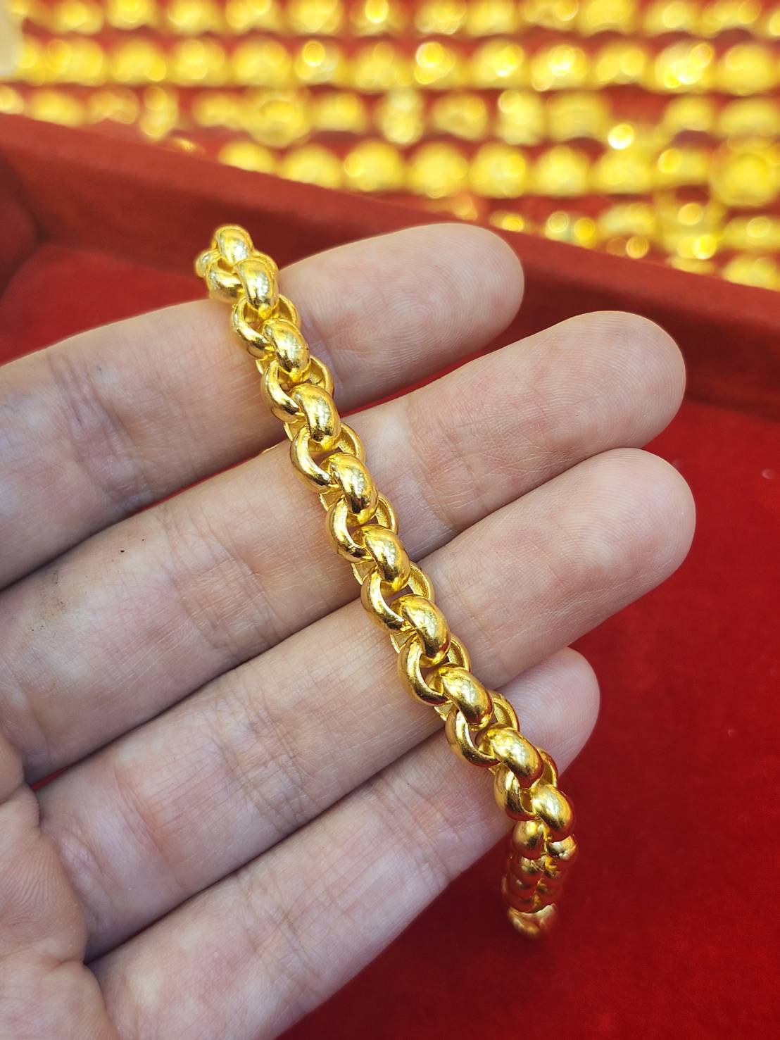 Rolo Bracelet, 24k Gold