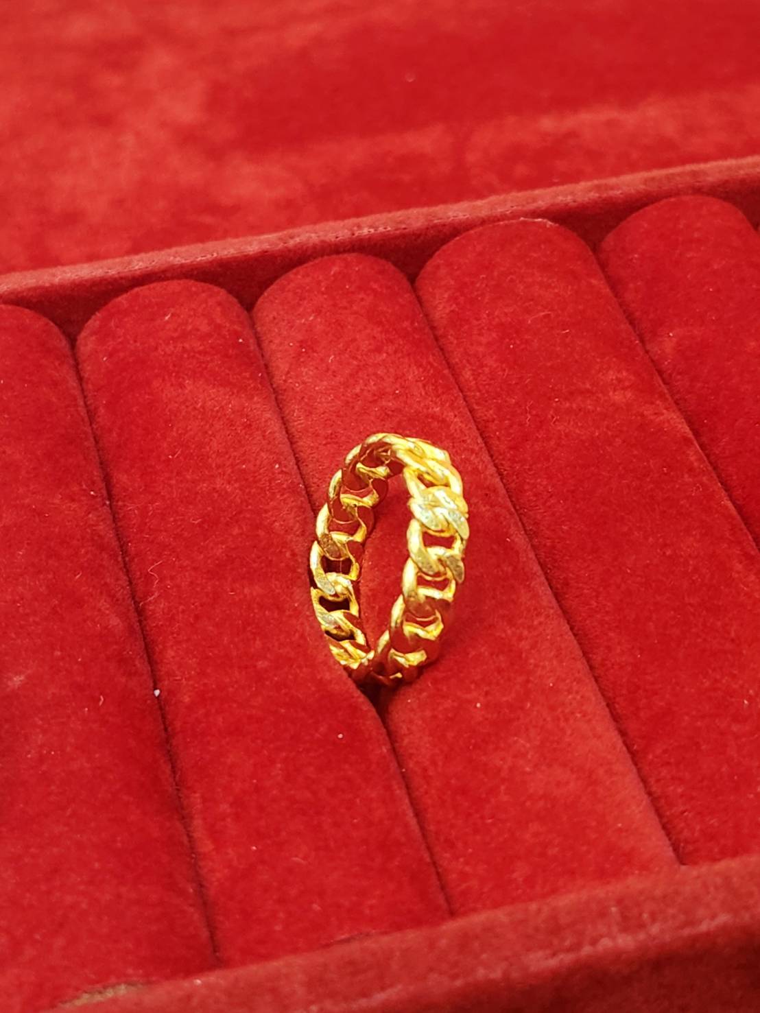 Cuban Ring, 23K Gold