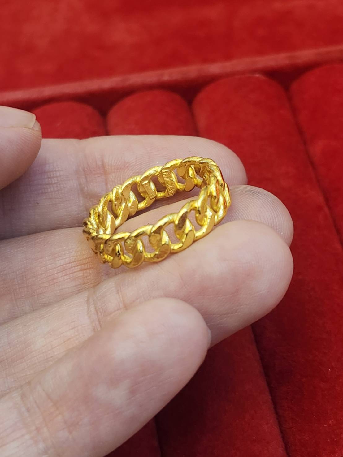 Cuban Ring, 23K Gold