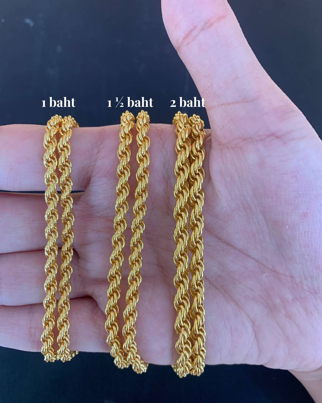 Rope Chain, 23K Gold
