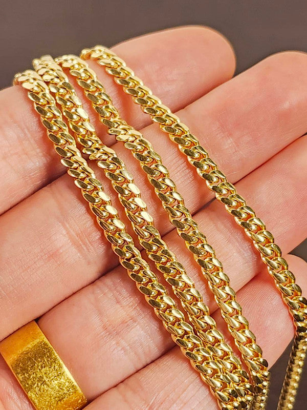 24", 28g, Miami Cuban Chain, 10k Gold