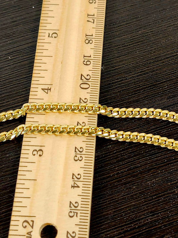 24", 28g, Miami Cuban Chain, 10k Gold