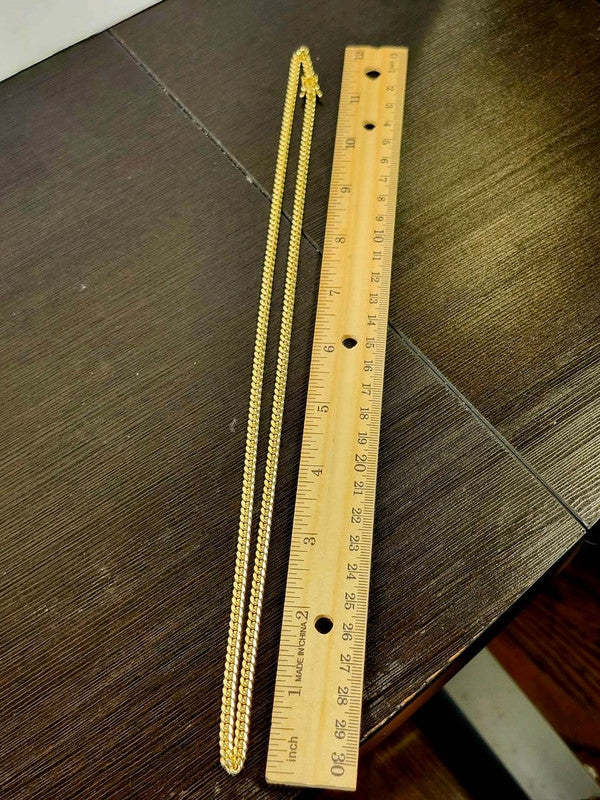 24", 28g, Miami Cuban Chain, 10k Gold