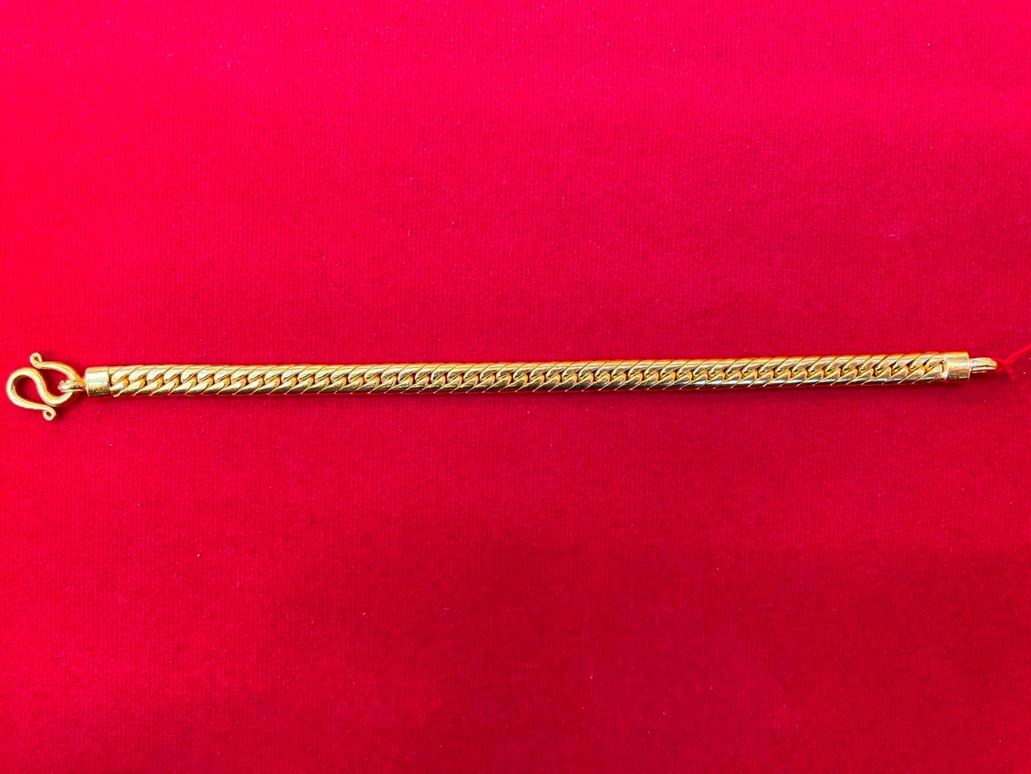 Tight Cuban Bracelet, 24K Gold
