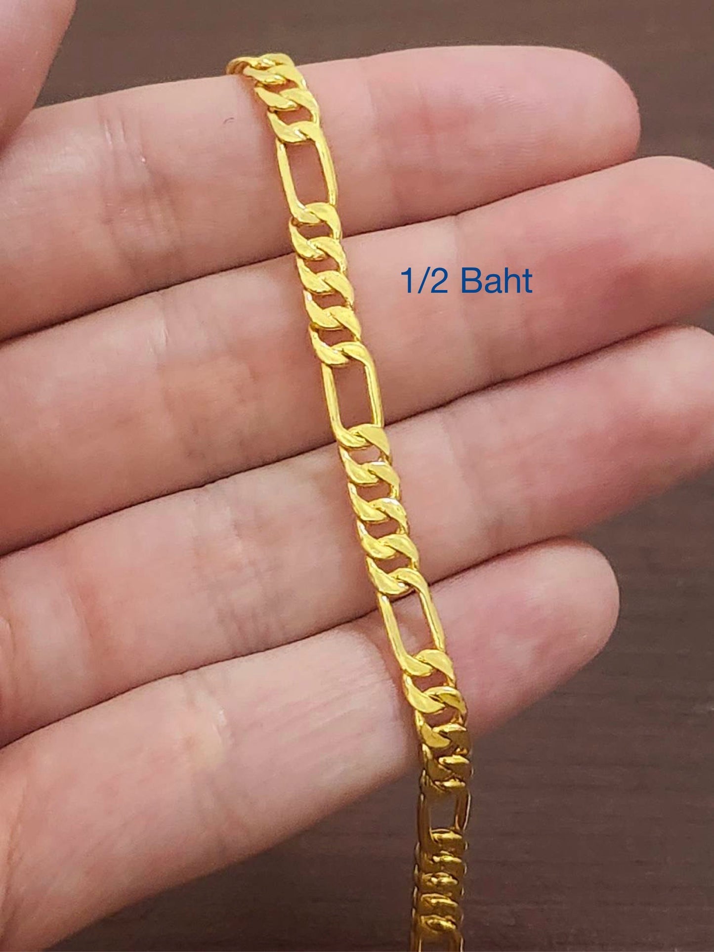 Figaro Bracelet, 23K Gold