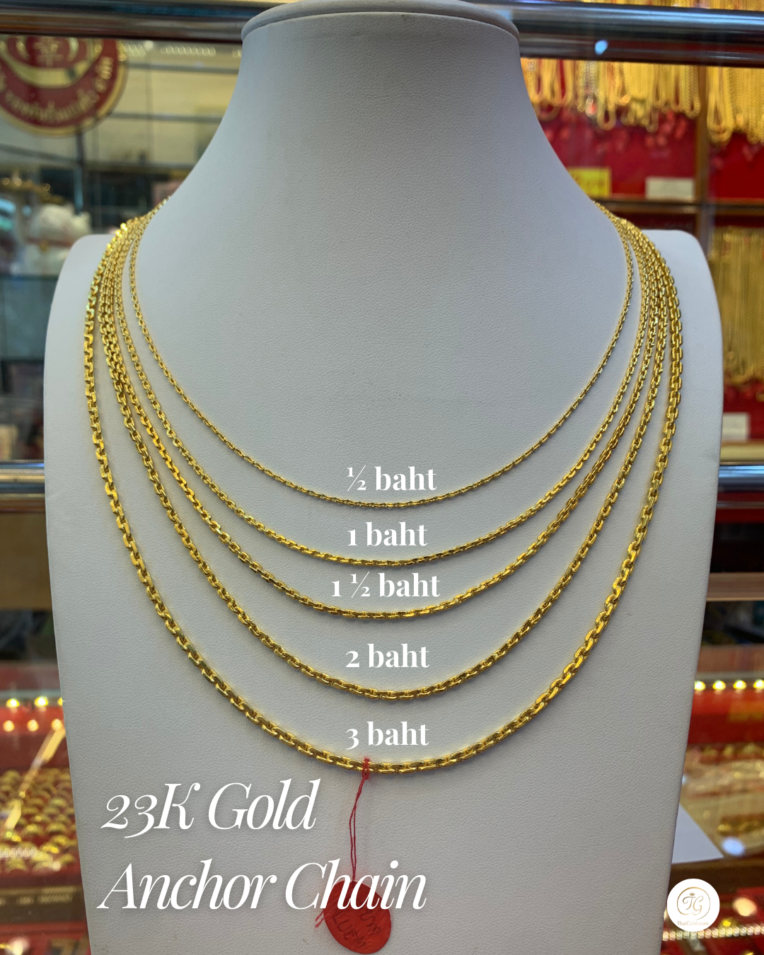 Anchor Chain, 23K Gold