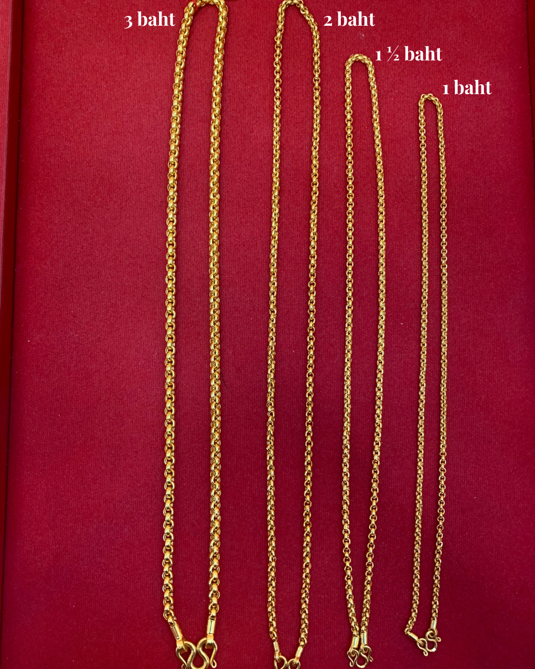 Rolo Chain, 24K Gold