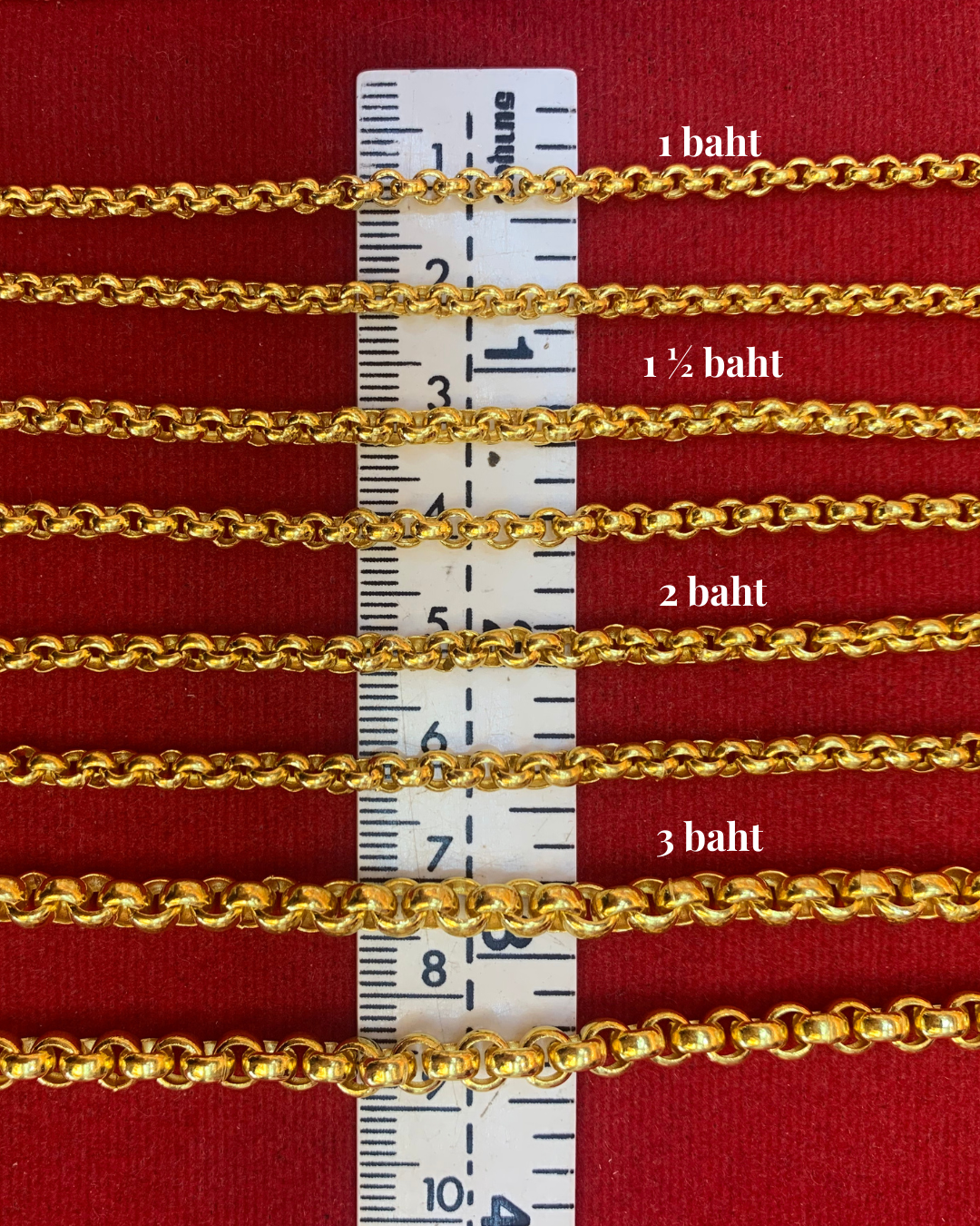 Rolo Chain, 24K Gold