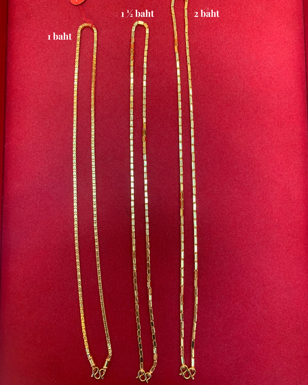 Bar Link Chain, 24K Gold