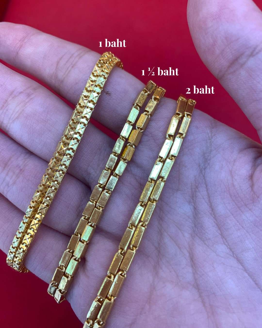 Bar Link Chain, 24K Gold