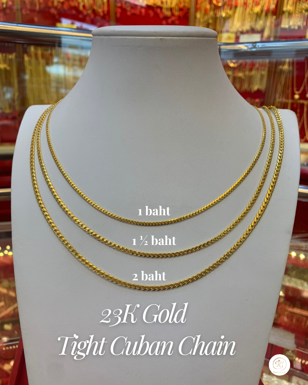 Tight Cuban Chain, 23K Gold