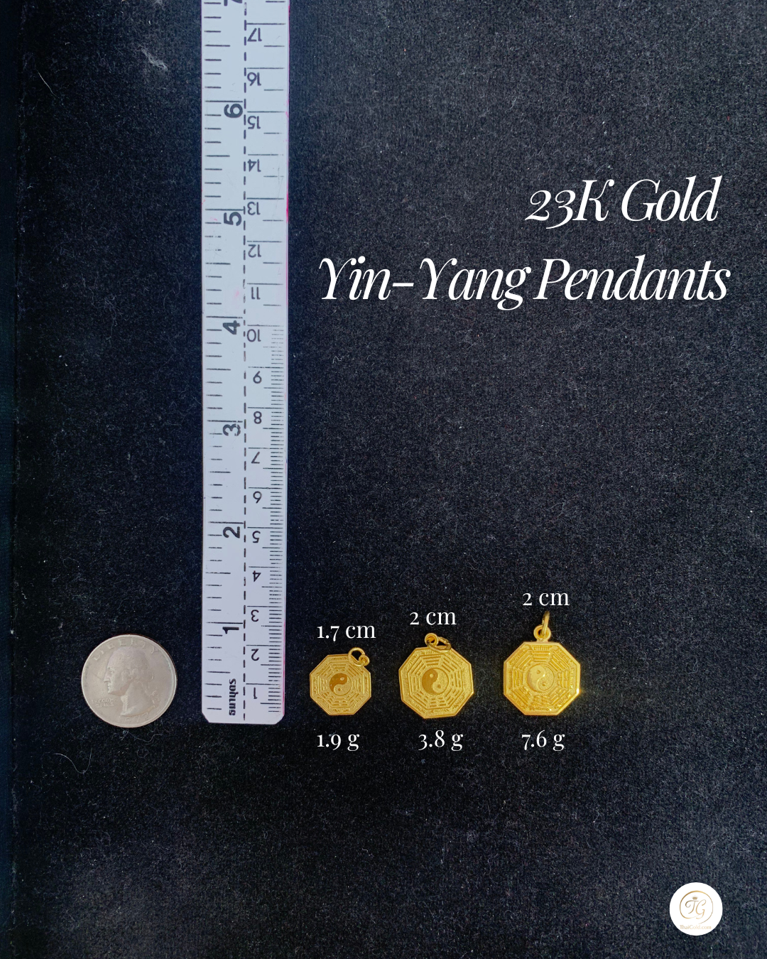 Ying Yang Pendant, 23K