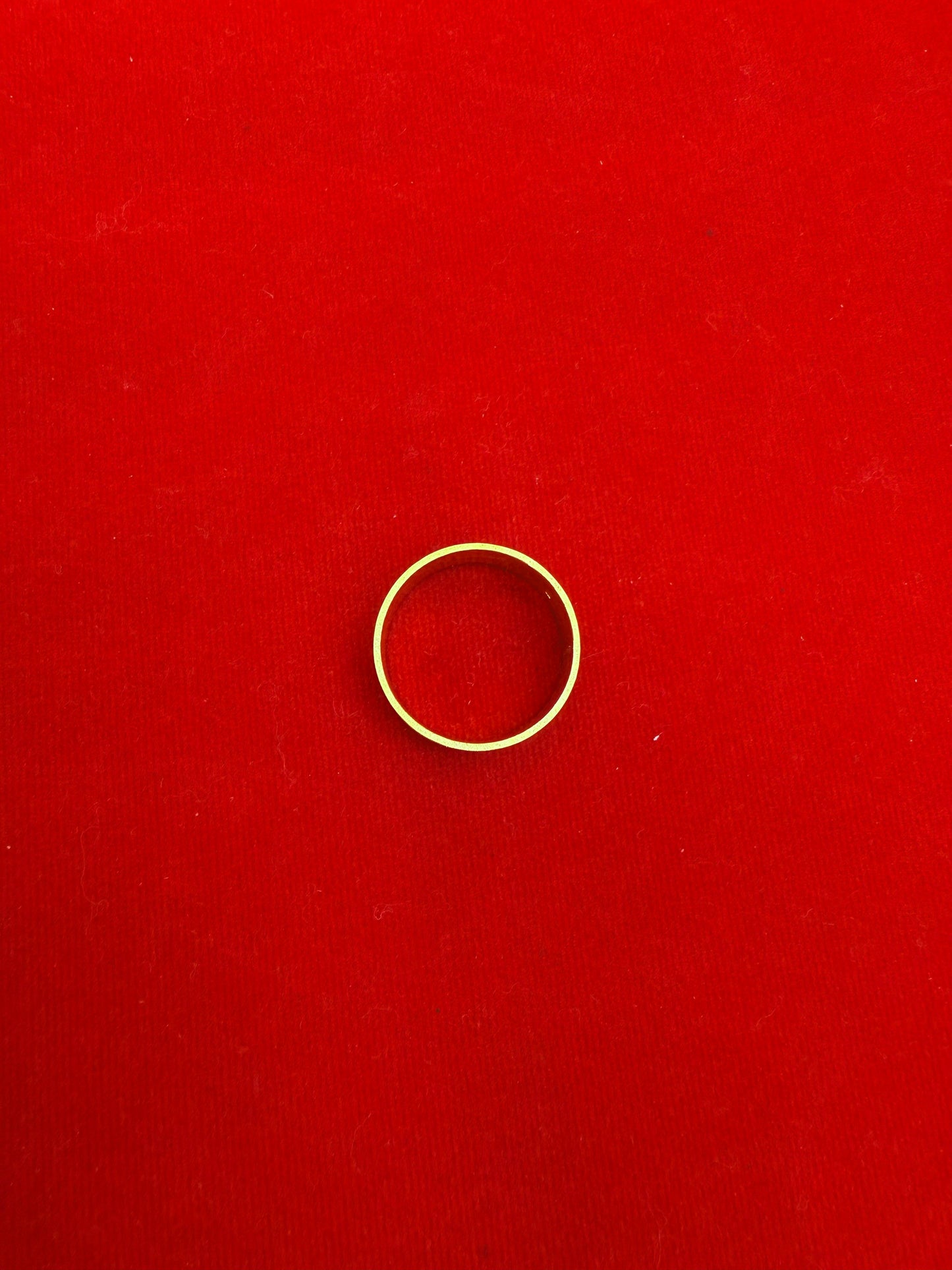 Brushed Flat Band Ring, 24K Gold