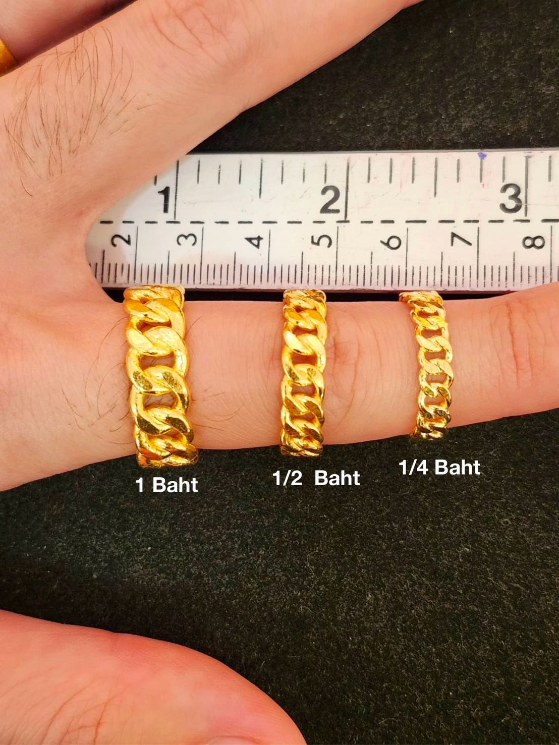 Cuban Ring, 23K Gold