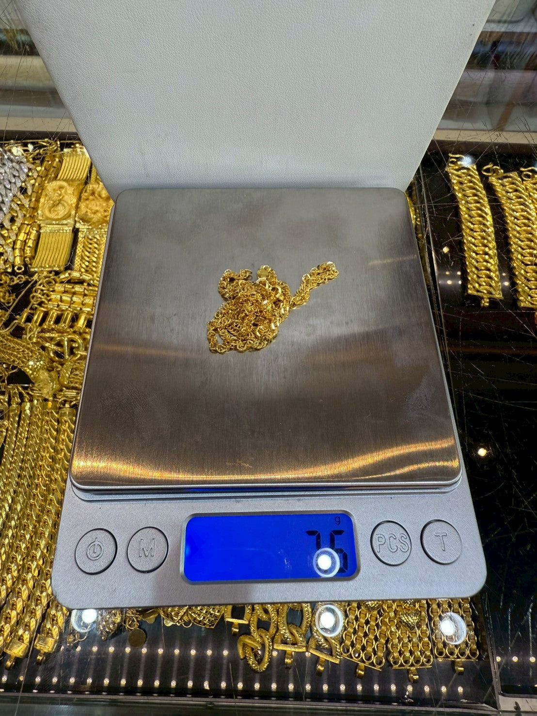 Spiral Heart Necklace, 23K Gold