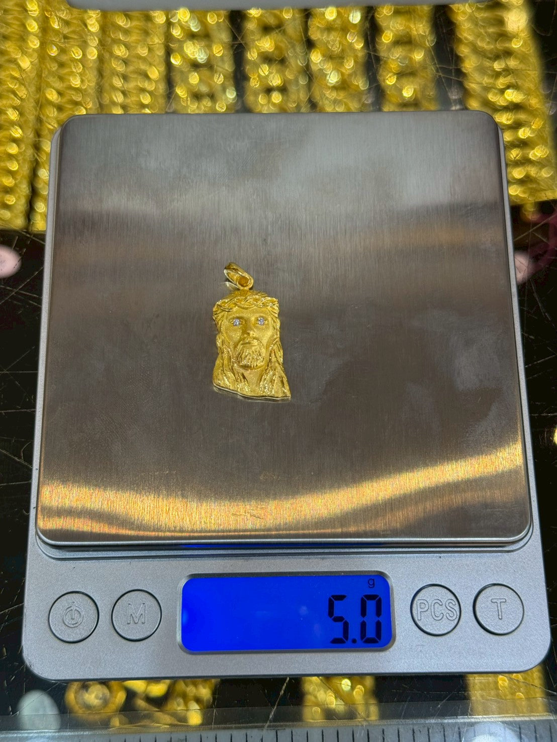 Jesus Pendant, 24K Gold