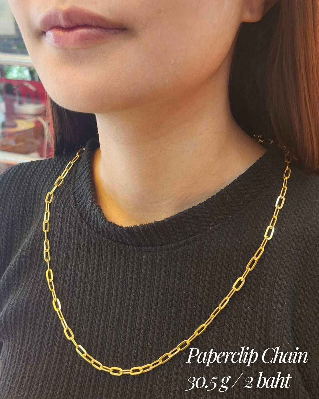 Paperclip Chain, 24K Gold
