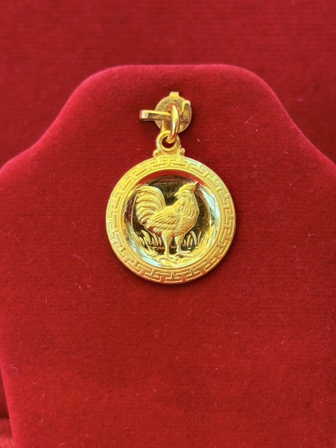 Rooster  Pendant, 23K Gold