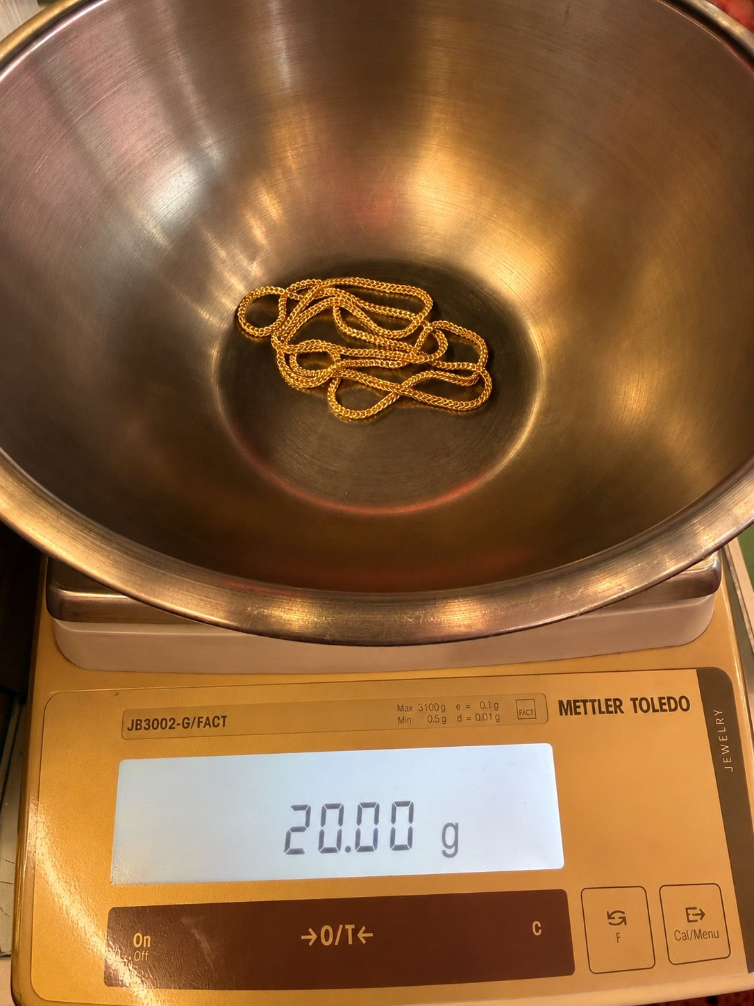 20g, 26", Classic Franco Chain, Claspless, 23K Gold