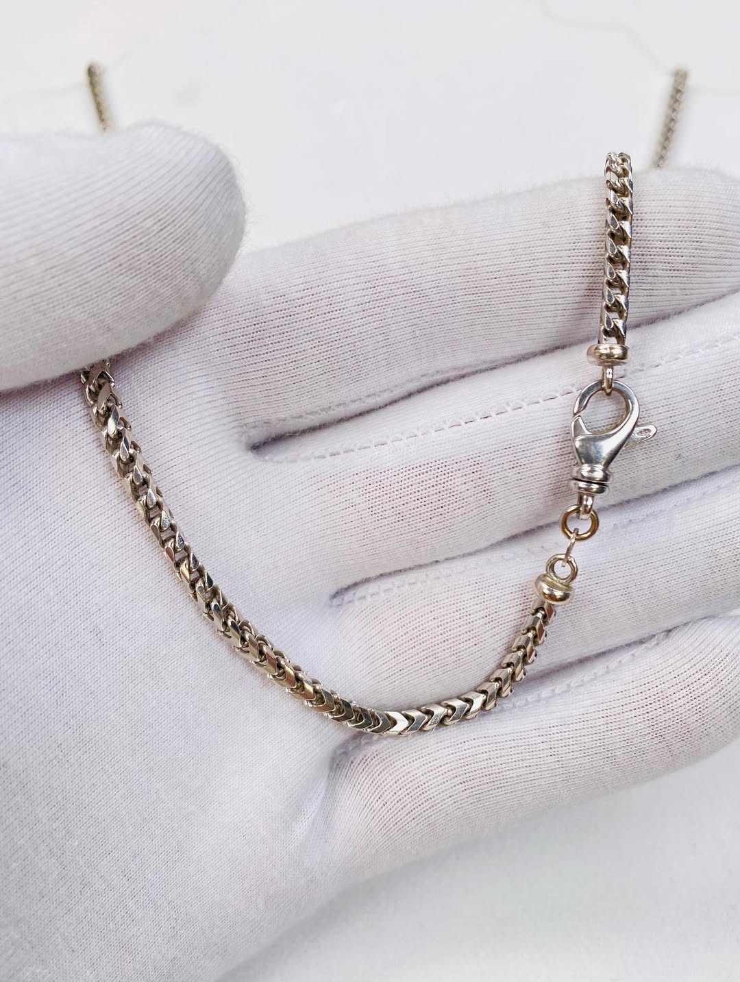 Franco Chain, 14K Gold, White Gold