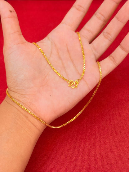 13.6g, 20”, Box Chain, 23K Gold