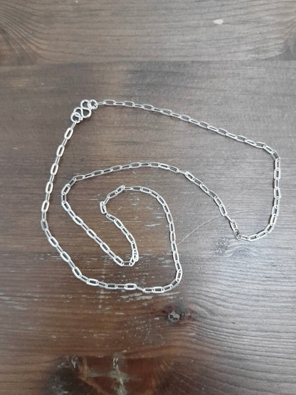 Heavy Paperclip Chain, Sterling Silver