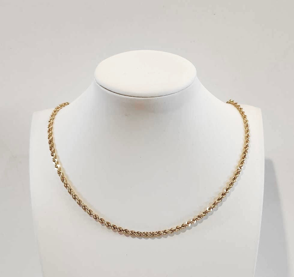 24" Rope Chain ,14K Gold