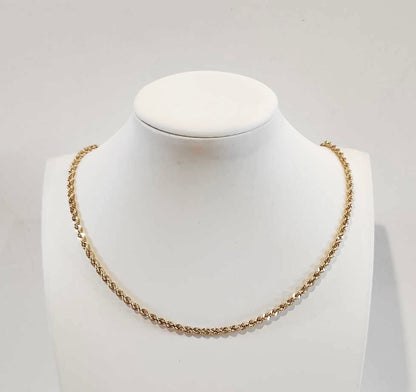 24" Rope Chain ,14K Gold