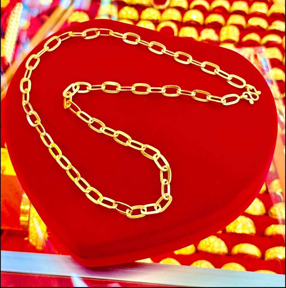 23k Thai Gold Paperclip Chain