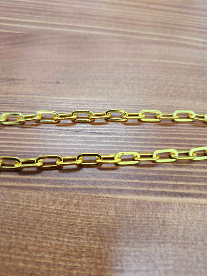 23k Thai Gold Paperclip Chain