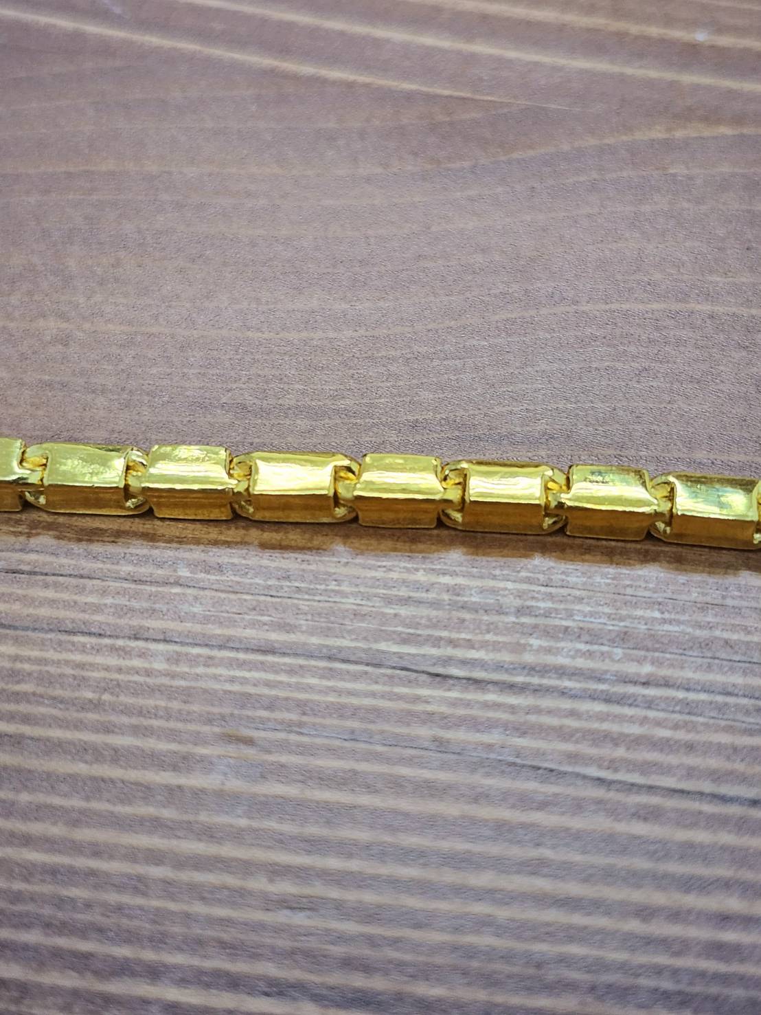 Bar Link Bracelet, 23K Gold