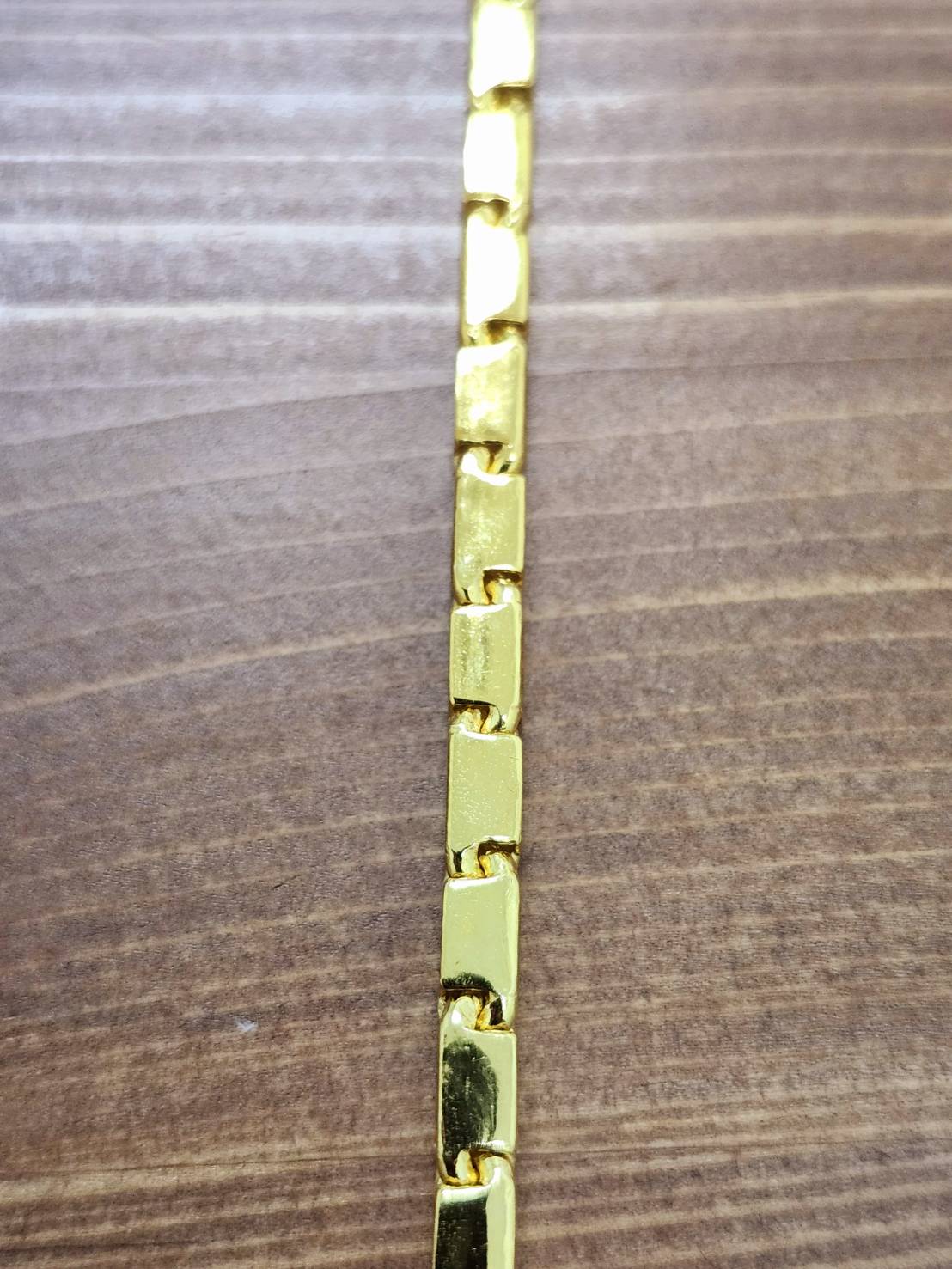 Bar Link Bracelet, 23K Gold