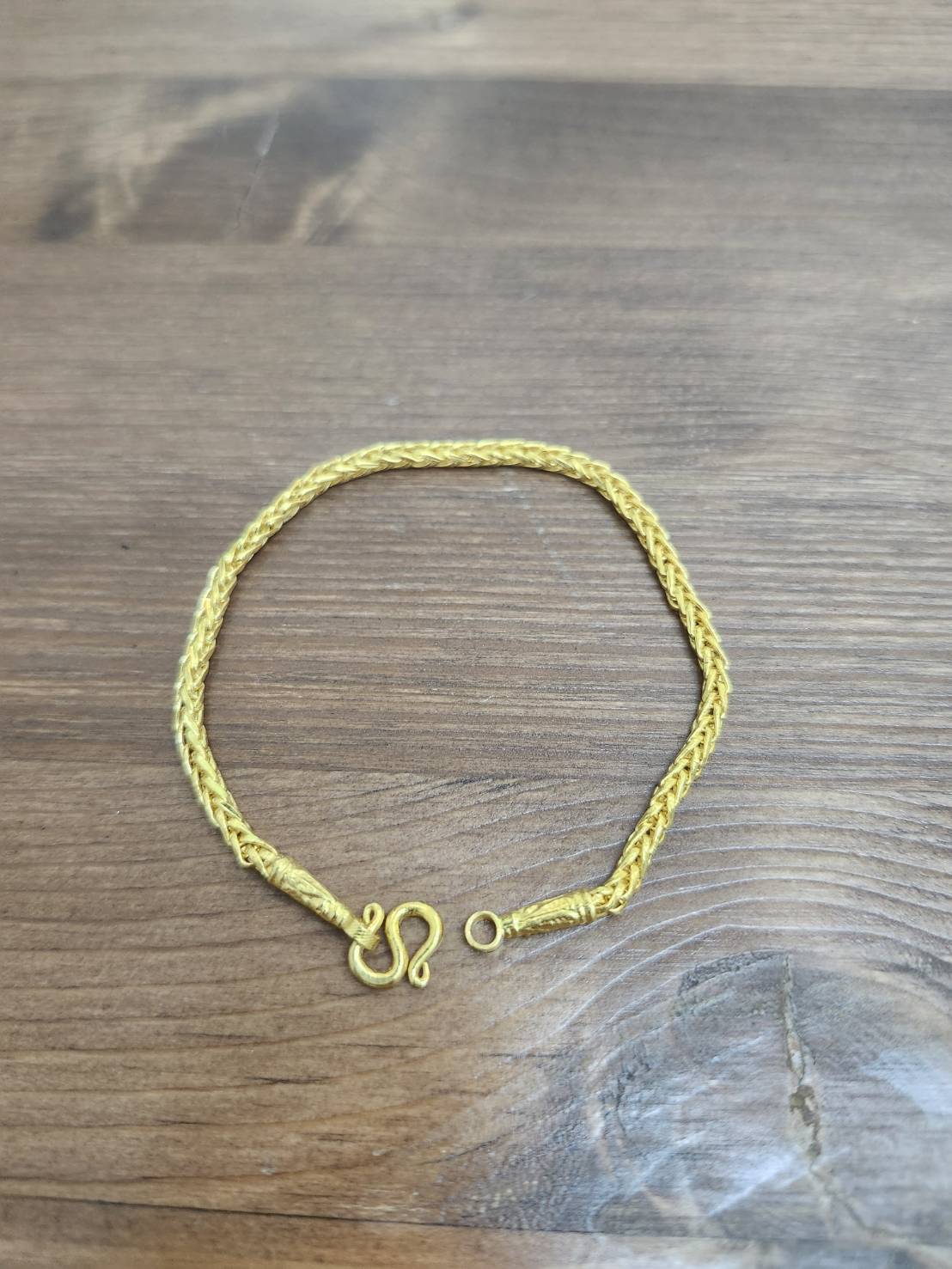 Wheat Bracelet, 24K Gold