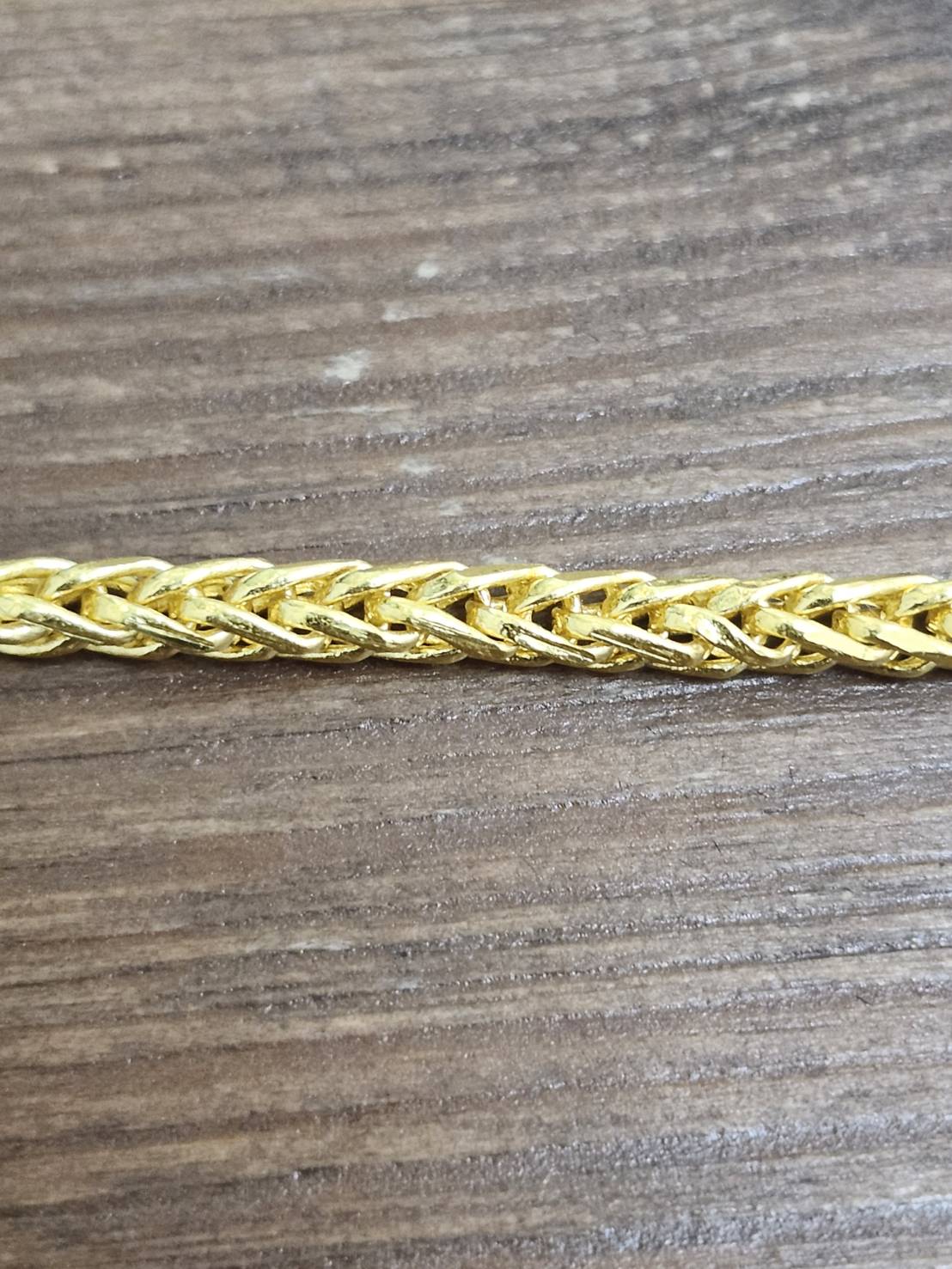 Wheat Bracelet, 24K Gold