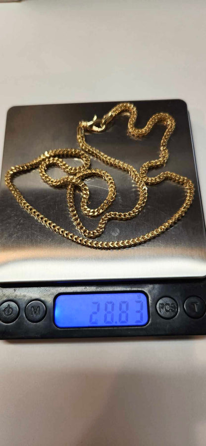 24" Classic Franco Chain, 14K Gold