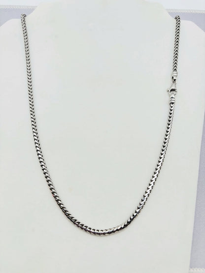 Franco Chain, 14K Gold, White Gold