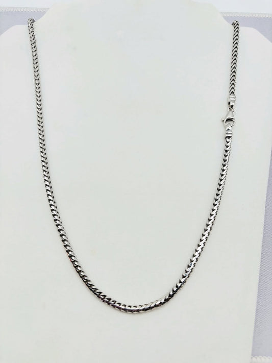 Franco Chain, 14K Gold, White Gold