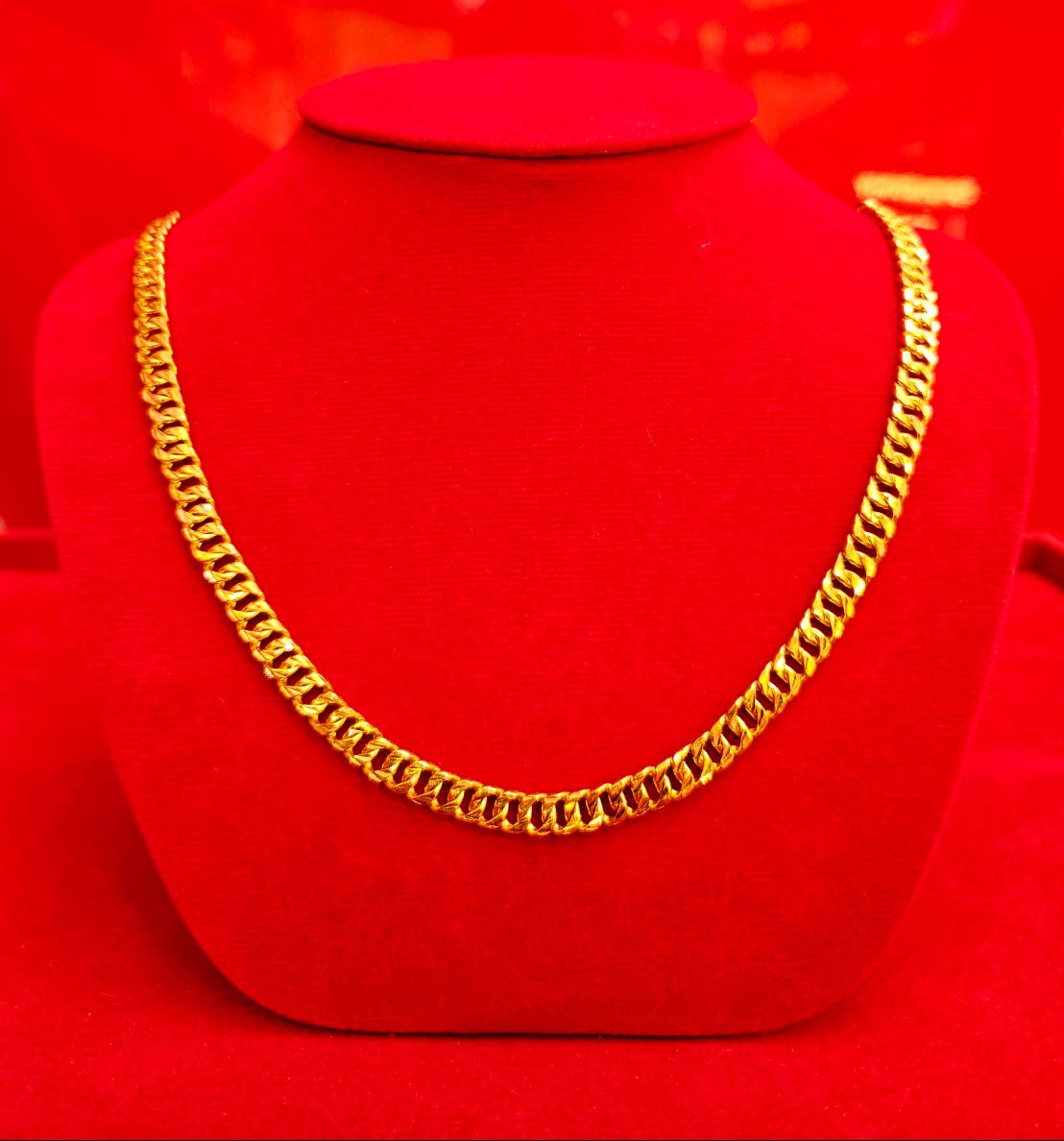 23k Thai Gold Round Cuban Chain