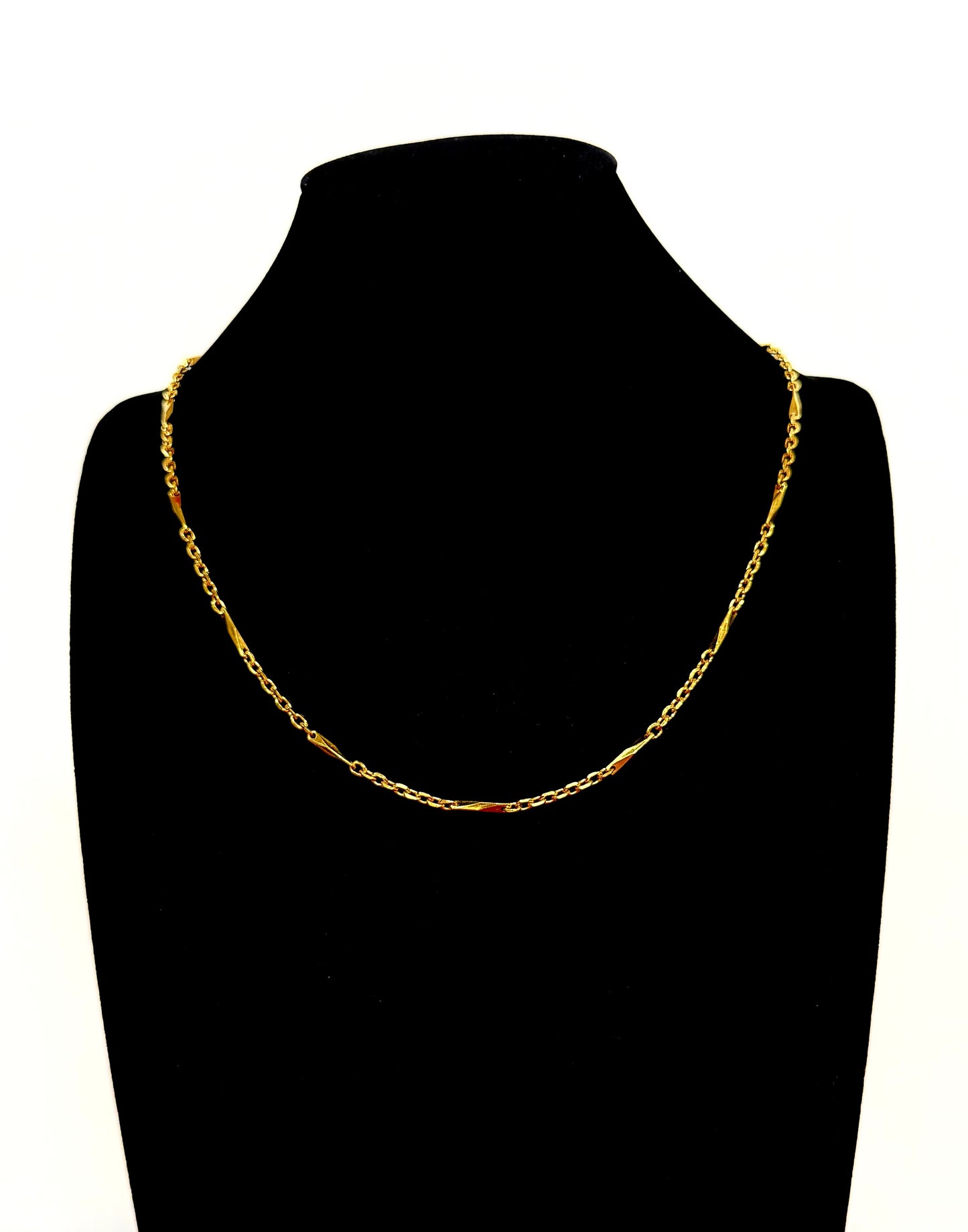 Mixed Link Chain, 24K Gold