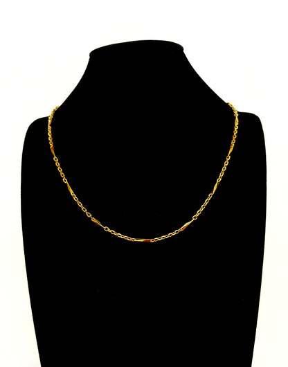 Mixed Link Chain, 24K Gold