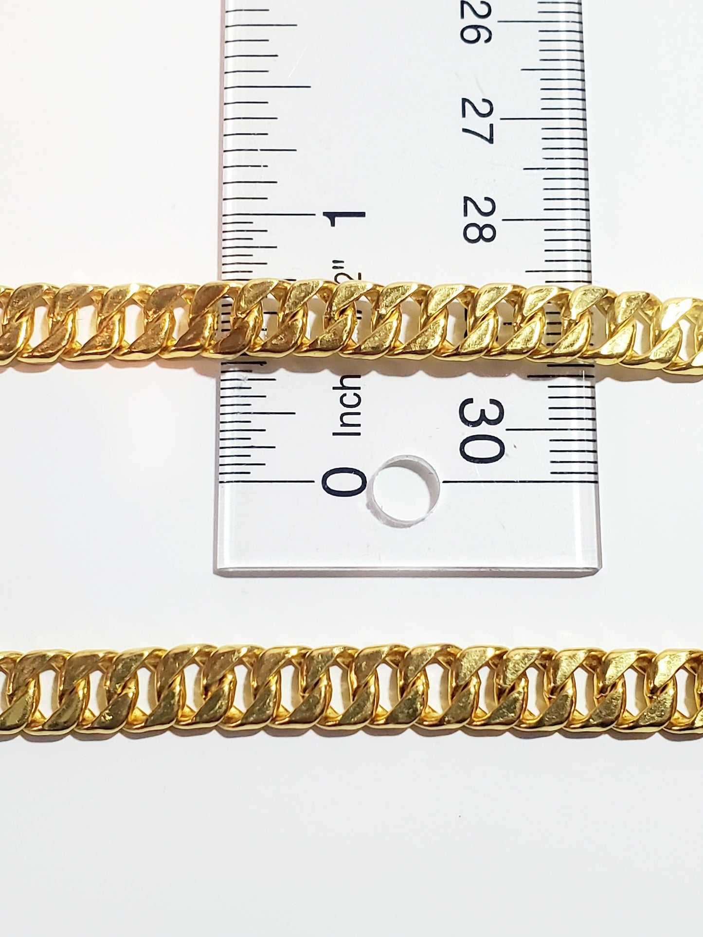 23k Thai Gold Square Cuban Chain