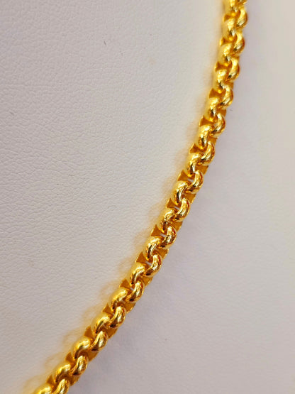 15.2g, 24.5", Rolo Chain, 23K Gold