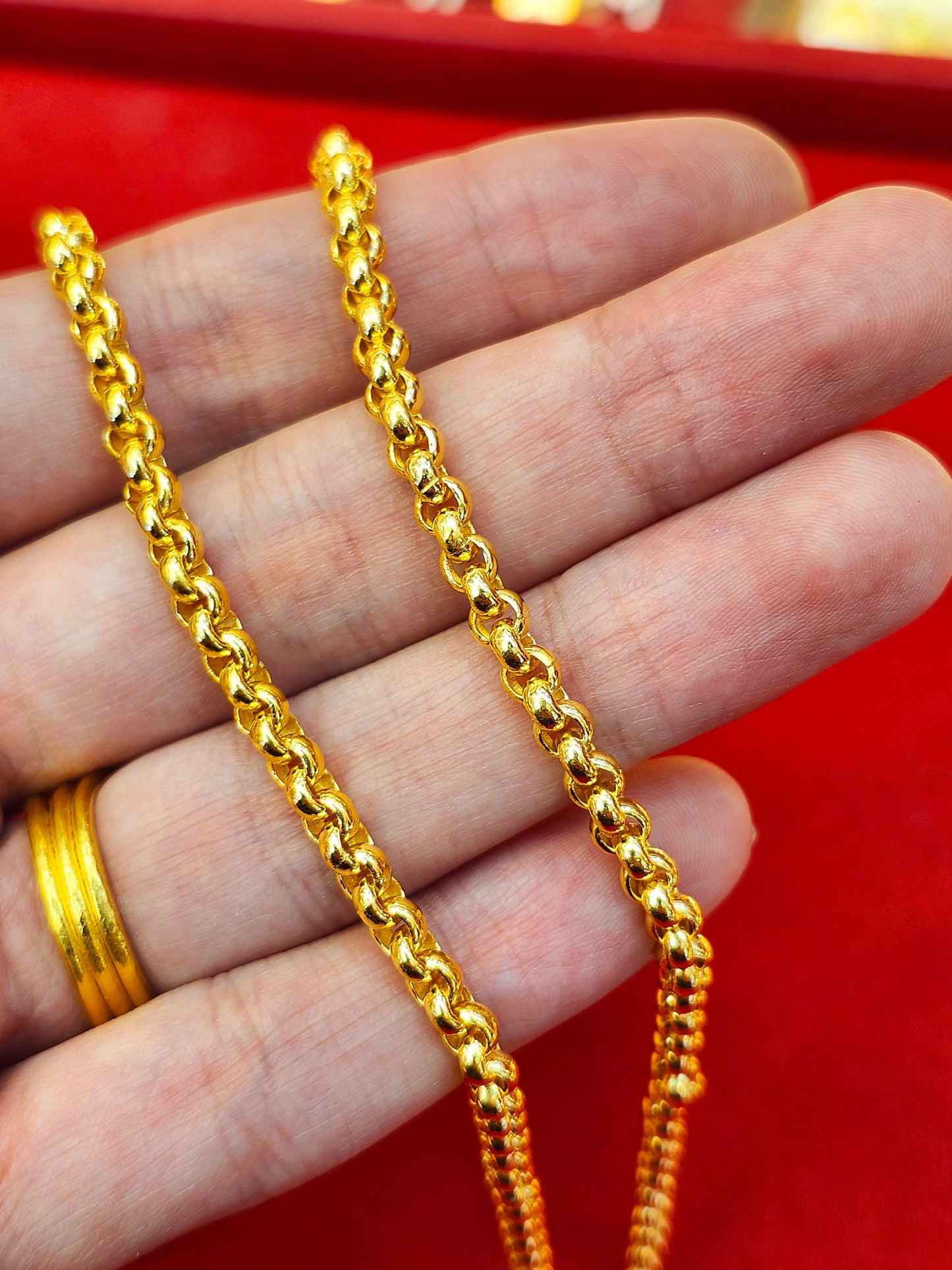 23k Thai Gold Rolo Chain