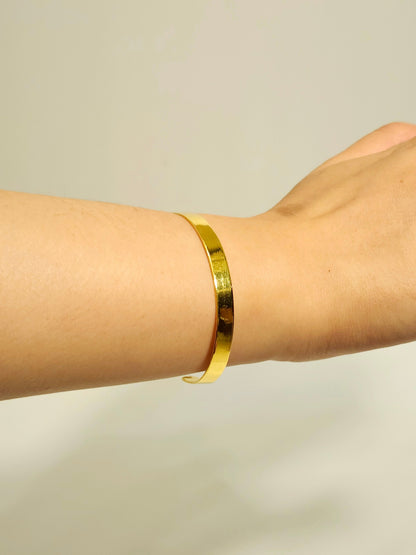 Flat Bangle, 23K Gold