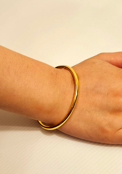 Round Bangle, 23K Gold