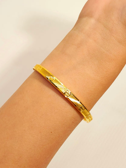 Designer Bangle, 23K Gold